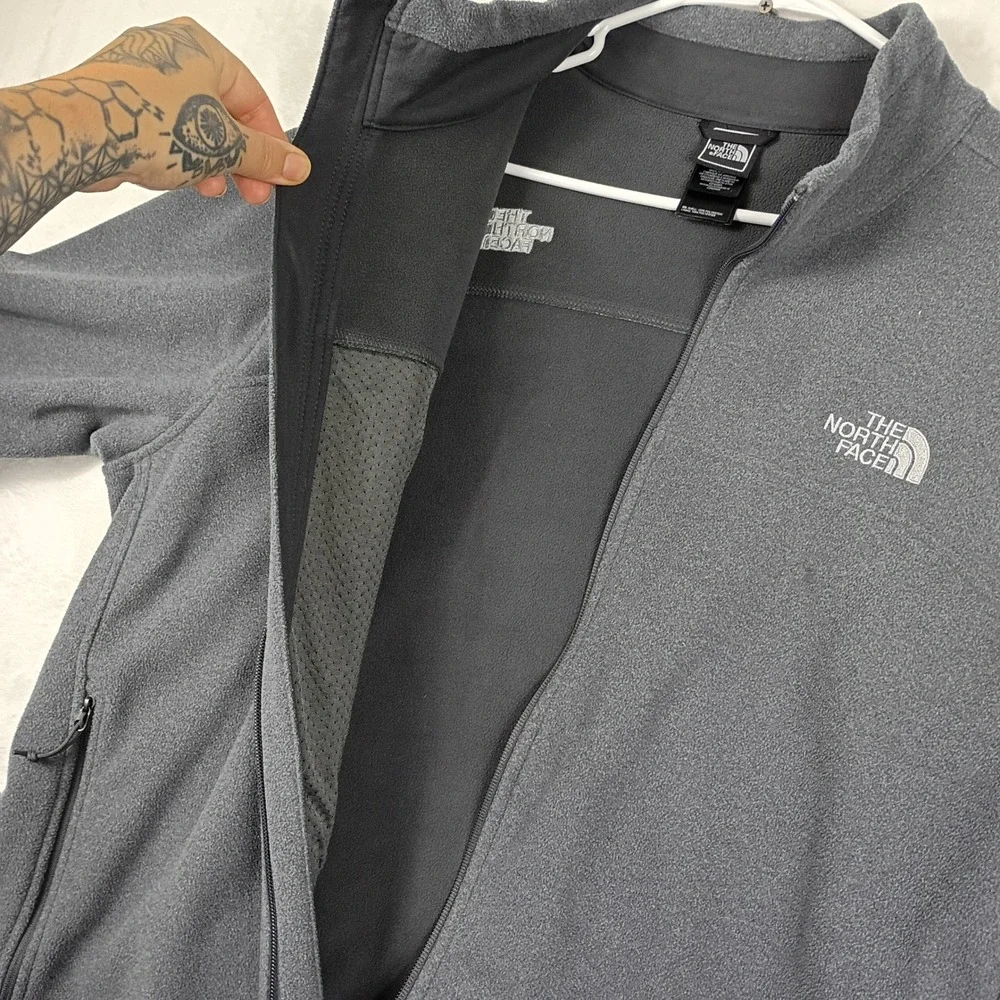 The North Face Fleece Jacket Mens XL Gray Full Zip Gorpcore Hiking Outdoors